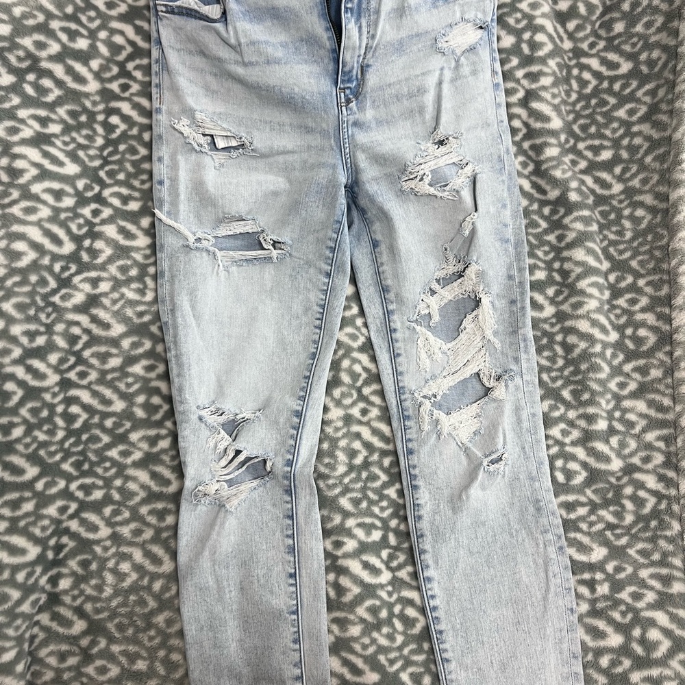 Distressed Light Blue Women's Jeans